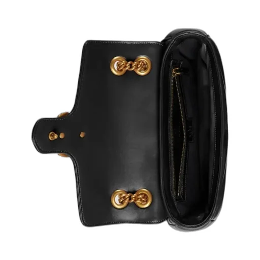 Gucci Gg Marmont Logo Plaque Small Shoulder Bag
