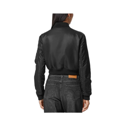 Versace Padded Cropped Zipped Bomber Jacket