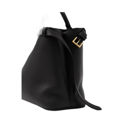 Prada Buckle Medium Leather Handbag With Double Belt