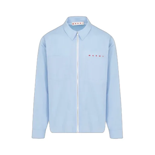 Marni Logo-Printed Long-Sleeved Zipped Shirt