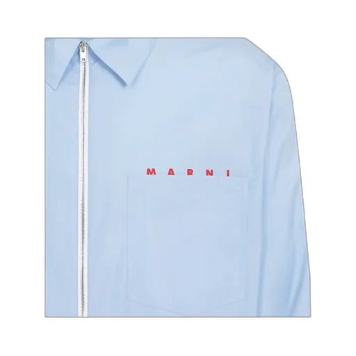 Marni Logo-Printed Long-Sleeved Zipped Shirt
