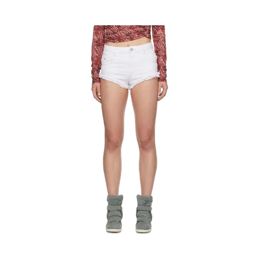 Isabel Marant Frayed Hem Denim Shorts