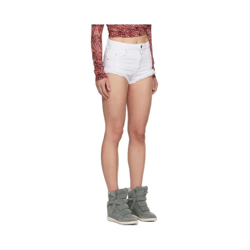 Isabel Marant Frayed Hem Denim Shorts