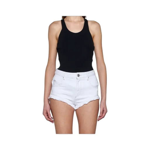 Isabel Marant Frayed Hem Denim Shorts
