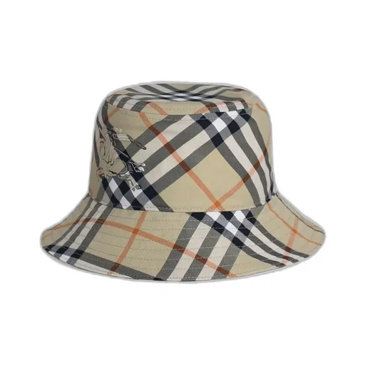 Burberry Ekd Motif Checked Bucket Hat