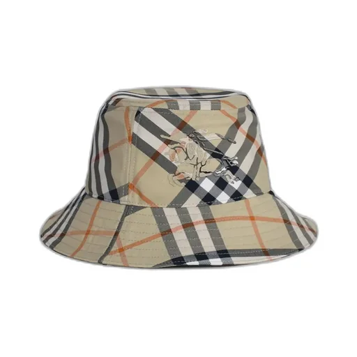 Burberry Ekd Motif Checked Bucket Hat