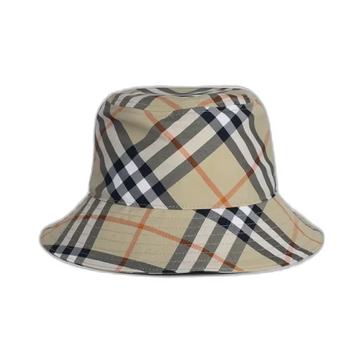 Burberry Ekd Motif Checked Bucket Hat