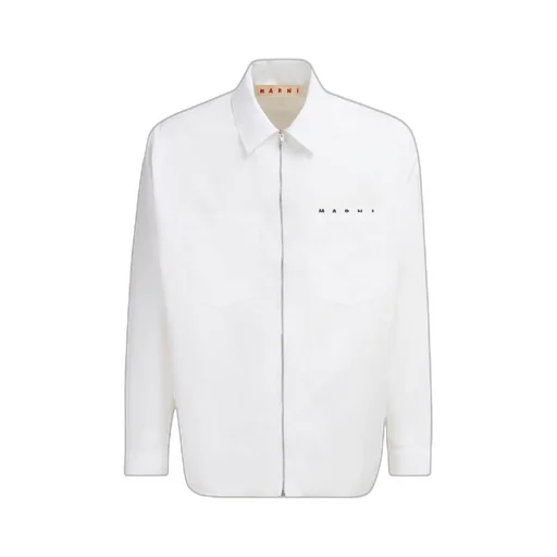 Marni Logo Printed Long-Sleeved Zipped Shirt