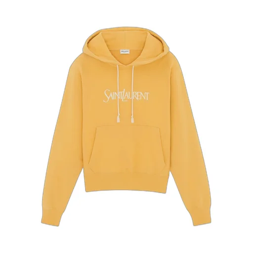 Saint Laurent Logo Embroidered Oversized Hoodie