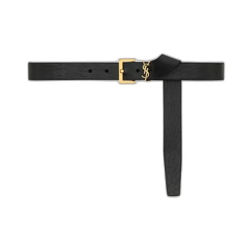 Saint Laurent Cassandre Logo Plaque Belt