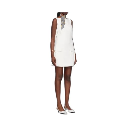 Medusa Head-Button Crepe Minidress