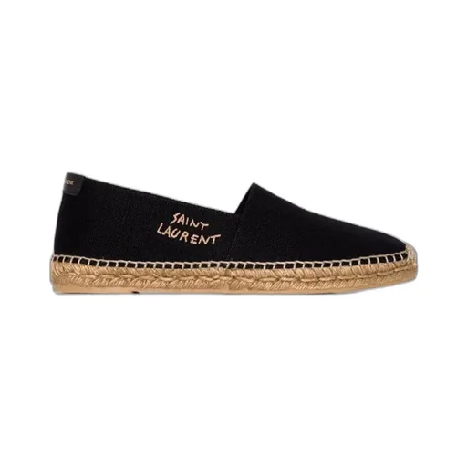 Saint Laurent Logo Embroidered Slip-On Espadrilles