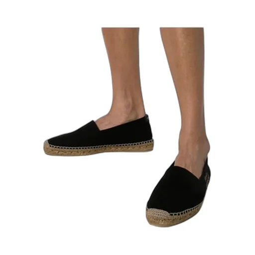 Saint Laurent Logo Embroidered Slip-On Espadrilles