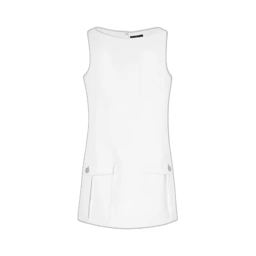 Medusa Head-Button Crepe Minidress