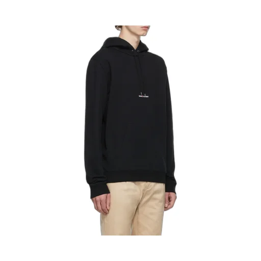Saint Laurent Logo Printed Drawstring Hoodie
