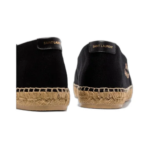 Saint Laurent Logo Embroidered Slip-On Espadrilles