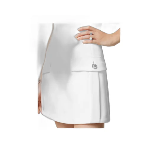 Medusa Head-Button Crepe Minidress