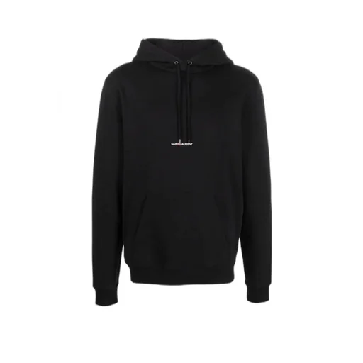 Saint Laurent Logo Printed Drawstring Hoodie