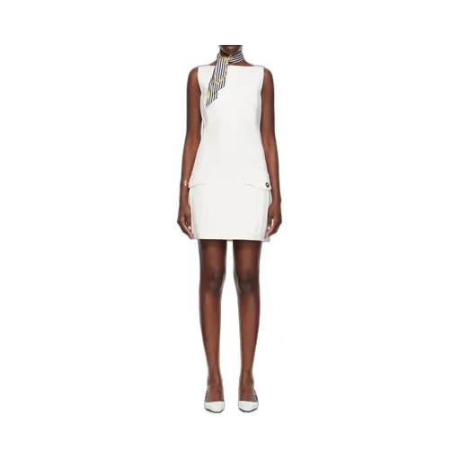 Medusa Head-Button Crepe Minidress