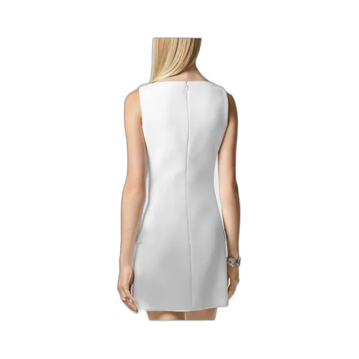 Medusa Head-Button Crepe Minidress