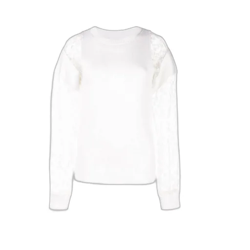 Lace Spliced Pullover