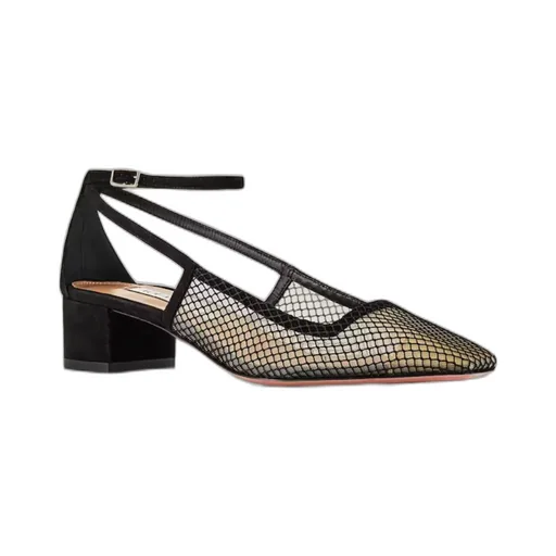 Aquazzura Square Toe Mesh Pumps