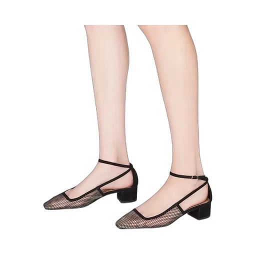 Aquazzura Square Toe Mesh Pumps