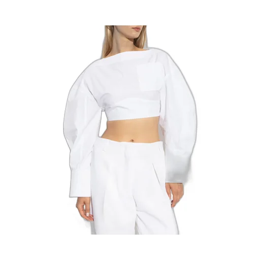 Jacquemus Open-Back Cropped Shirt
