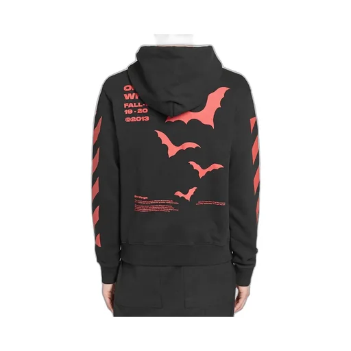 Bat Printed Hooded Sweater