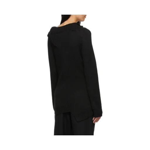 Asymmetrical Cowl-Neck Jumper