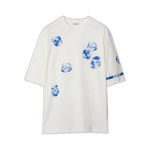 Burberry Rose-Printed Crewneck T-Shirt