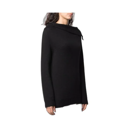 Asymmetrical Cowl-Neck Jumper