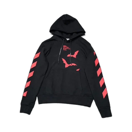 Bat Printed Hooded Sweater