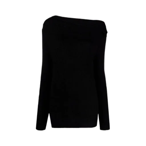 Asymmetrical Cowl-Neck Jumper