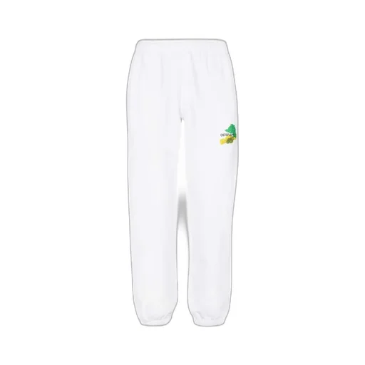 Off-White Logo Detailed Straight Leg Trousers