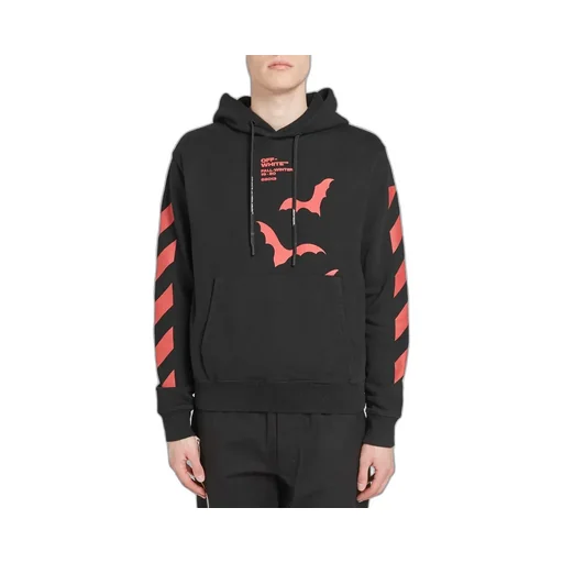 Bat Printed Hooded Sweater