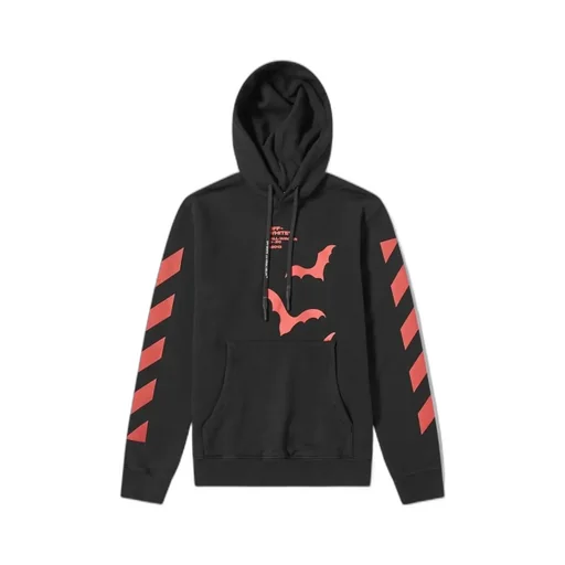 Bat Printed Hooded Sweater
