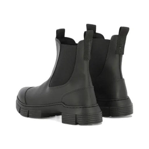 Ganni Citty Round-Toe Slip-On Ankle Boots