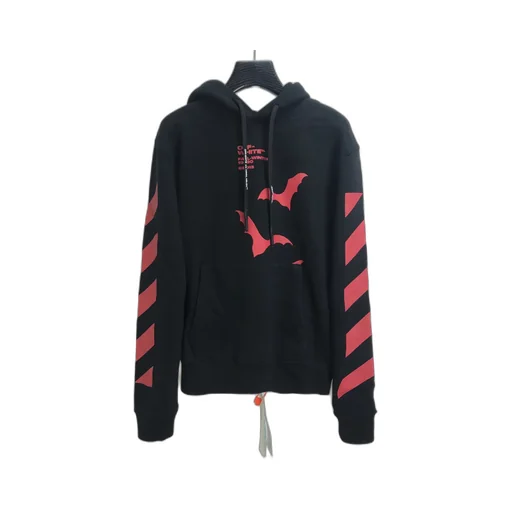 Bat Printed Hooded Sweater