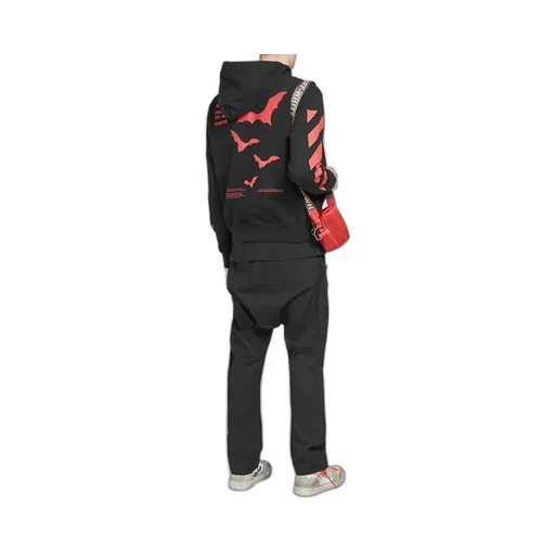 Bat Printed Hooded Sweater