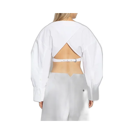 Jacquemus Open-Back Cropped Shirt