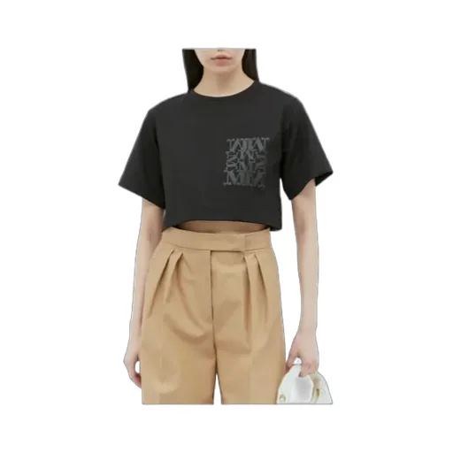 Max Mara Messico Crewneck Cropped T-Shirt