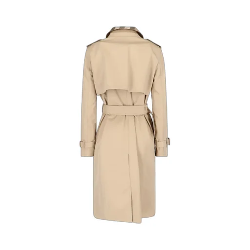 Burberry Belted Double-Breasted Checked Trench Coat