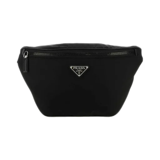 Prada Logo-Plaque Zipped Belt Bag