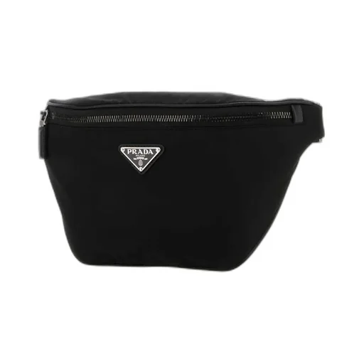 Prada Logo-Plaque Zipped Belt Bag