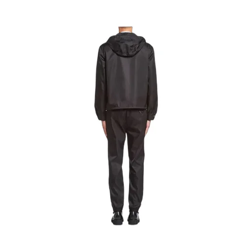Prada Logo Plaque Zip-Up Jacket