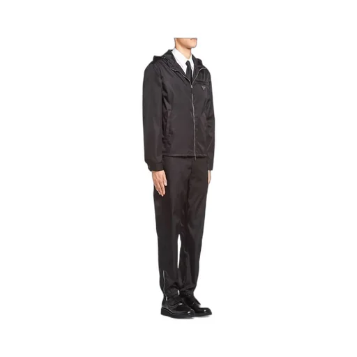 Prada Logo Plaque Zip-Up Jacket
