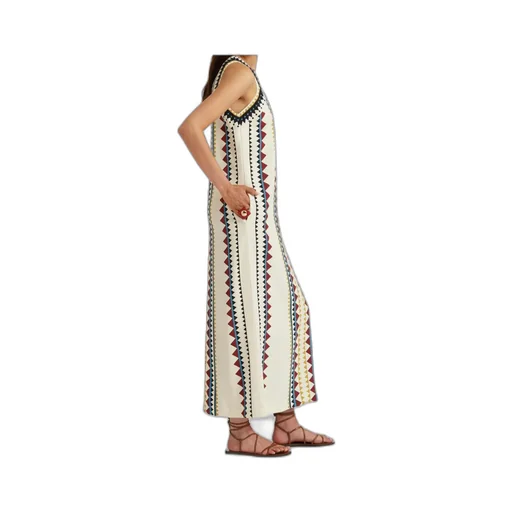 Geometric-Print Maxi Skirt