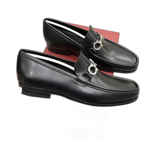 Salvatore Ferragamo Gancini Reversible Plaque Moccasins