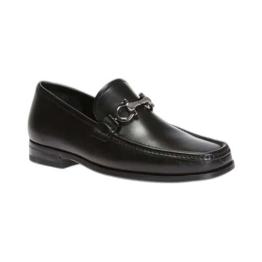 Salvatore Ferragamo Gancini Reversible Plaque Moccasins